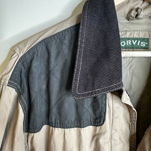ORVIS Newsland Field Coat Hunting Jacket 18NX Brown Beige Large L - Picture 4 of 14